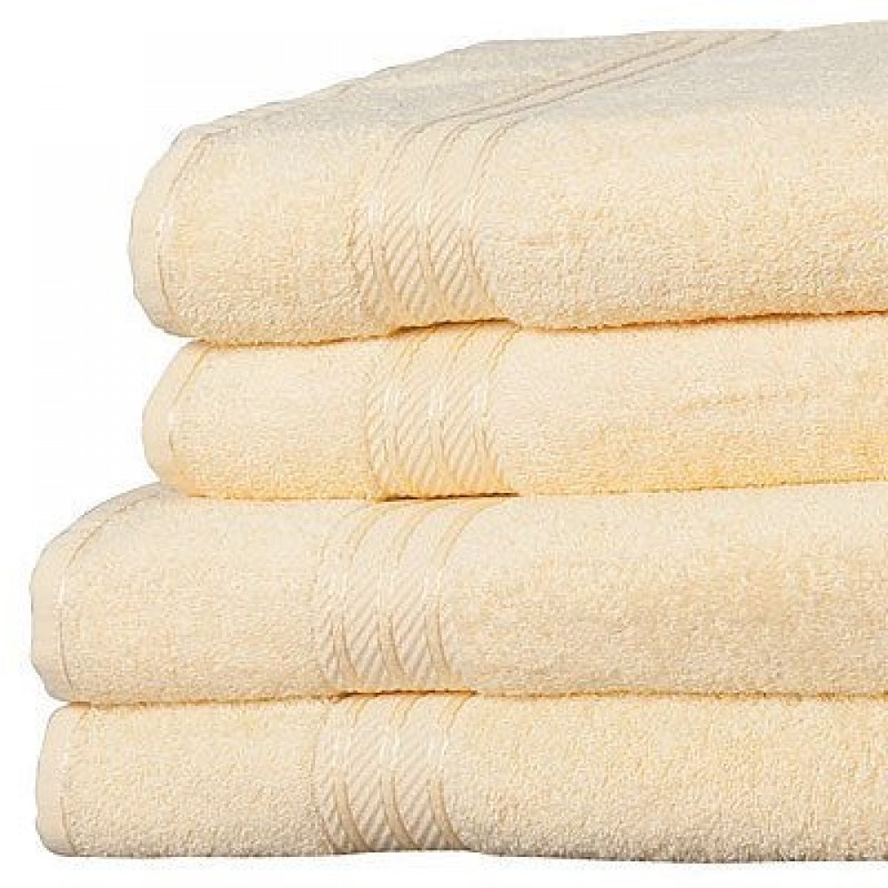 Yellow Linens Limited Supreme 100% Egyptian Cotton 500gsm 4 Piece Guest Towel Set 