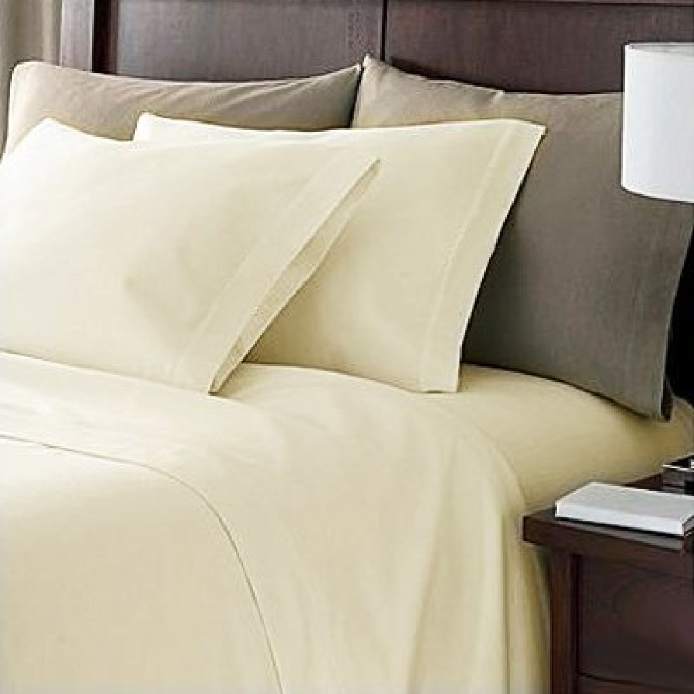 R&Z 100% Egyptian Cotton 200 Thread Count Easy Care Flat Sheets 