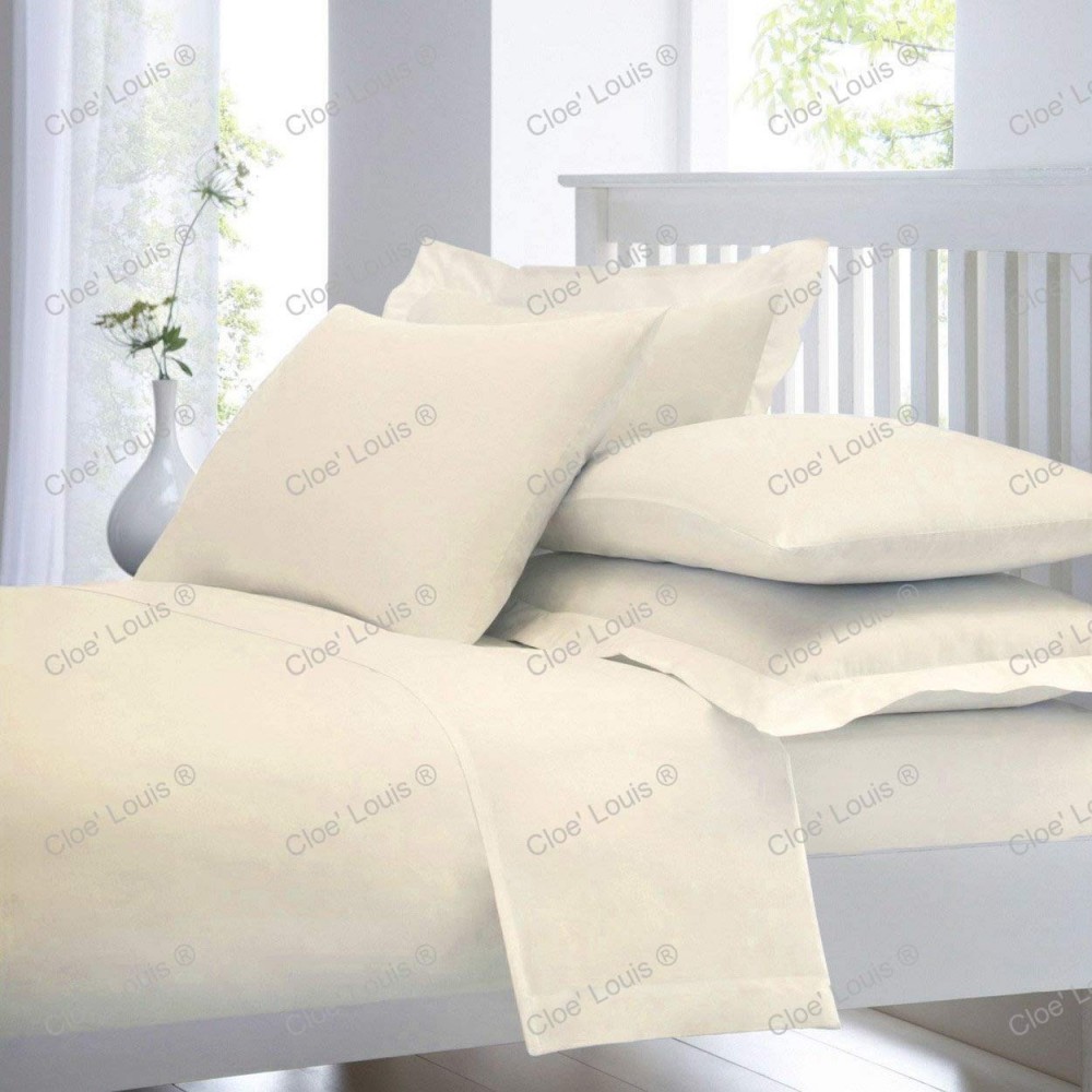 200 Thread Count 100% Egyptian Cotton Flat Bed Sheet or Pillow Cases All Sizes 
